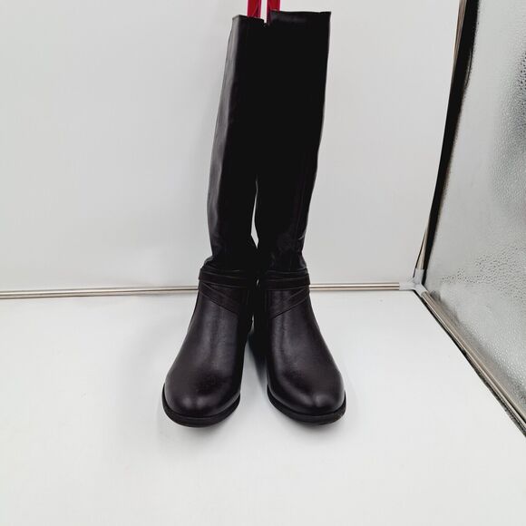 NWOB Life Stride Soft System Knee High Boot Low Heel 8.5 W Brown Inside Zipper - Picture 3 of 9